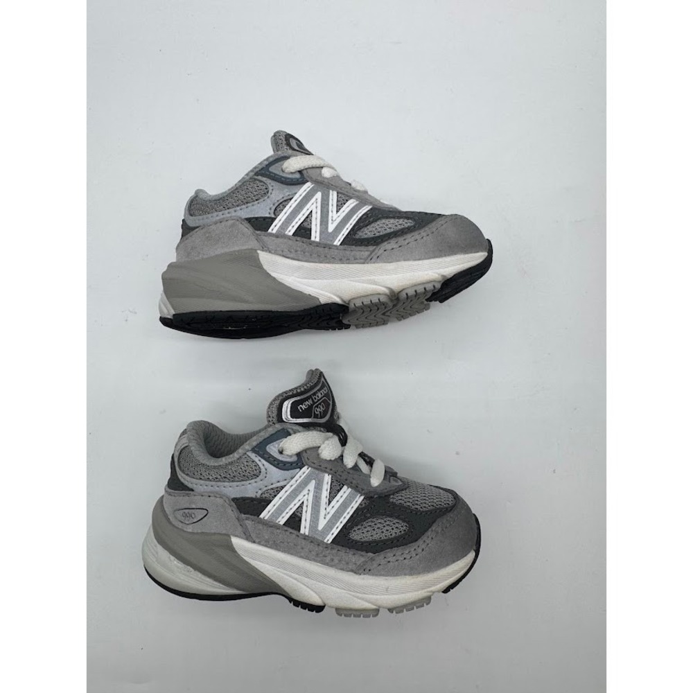 New‎ Balance 990v6 Infant Sneakers Grey White Suede Mesh IC990GL6 Kids Size 4